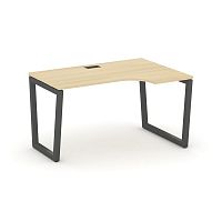 Style Project Стол рабочий эргоном. SN-5T2.SPA-011(R) Акация Лорка/Металл Антрацит/Заглушка Пластик
