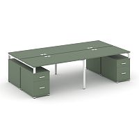 Бенч-система на 4 места с 2 опорными тумбами Concept CN.DRS-330