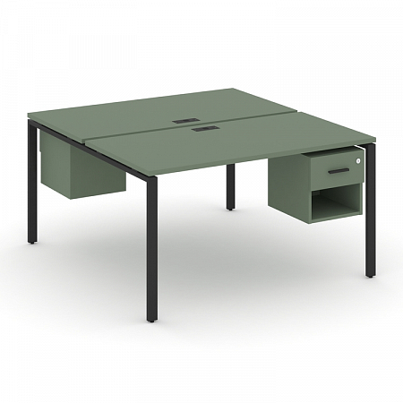 Бенч-система на 2 места с подвесными тумбами Concept CN.DRS-119