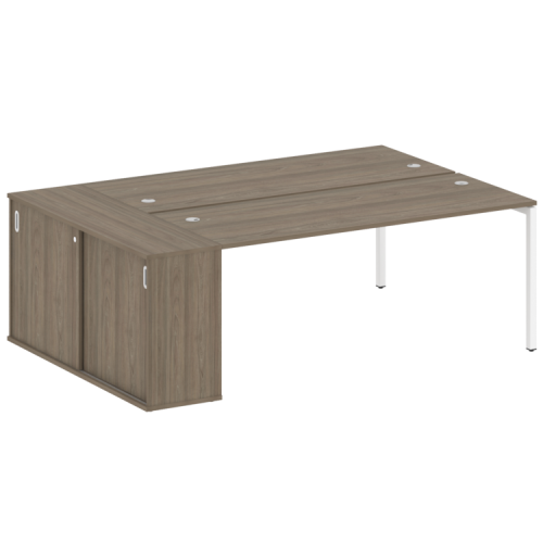 Бенч-система с шкафом-купе на П-обр. м/к Metal System Quattro 40БП.РС-СШК-1.5 фото 2