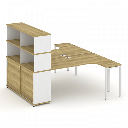 Бенч-система с опорным шкафом-купе с надставкой Concept CN.DSA-222