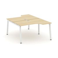 Style Project Рабочая станция эргоном. SN-5A.DRPA-011 Акация Лорка/Металл Белый 1380*1432/1992*750