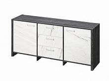 Тумба трехсекционная FI-13-01.G. Древесина Графит/Мрамор Леванто белый