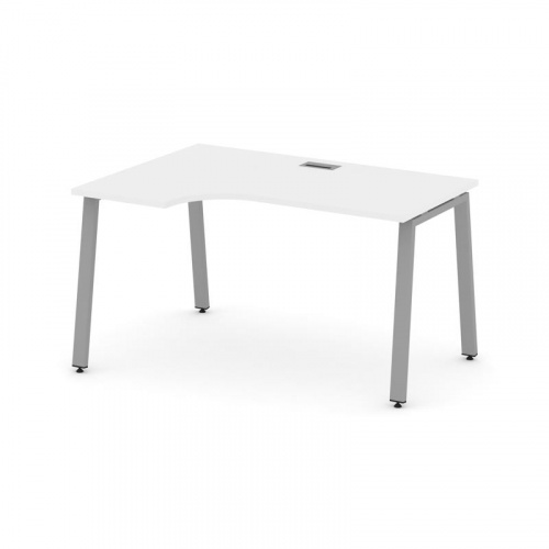 Style Project Стол рабочий эргоном. SN-6A.SPA-011(L) Тиквуд Светлый/Металл Белый 1380*700/980*750 фото 11