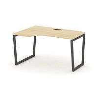 Style Project Стол рабочий эргоном. SN-4T2.SPA-021(L) Акация Лорка/Металл Антрацит/Заглушка Пластик