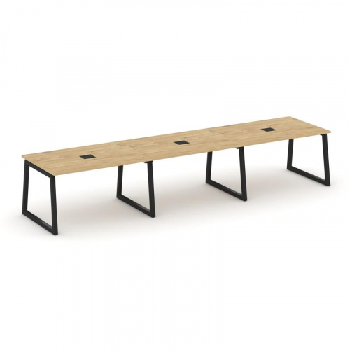 Style Project Стол переговорный SN-5T1.SPRG-022 Акация Лорка/Металл Антрацит/Заглушка Металл Антраци