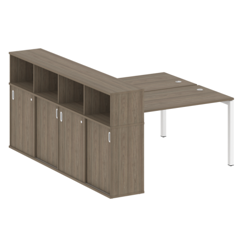 Бенч-система с шкафом-купе на П-обр. м/к Metal System Quattro 50БП.РС-СШК-4.3 фото 3