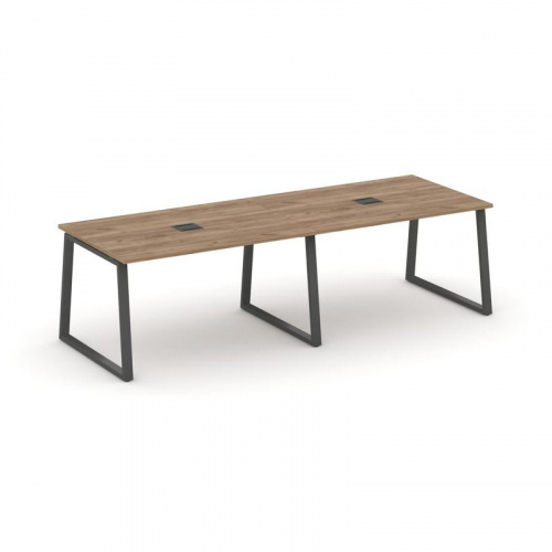 Style Project Стол переговорный SN-6T1.SPRG-013 Акация Лорка/Металл Антрацит/Заглушка Металл Антраци фото 23