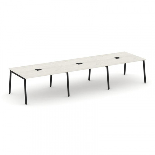 Style Project Стол переговорный SN-4A.SPRG-053 Антрацит/Металл Белый 4410*1180*750