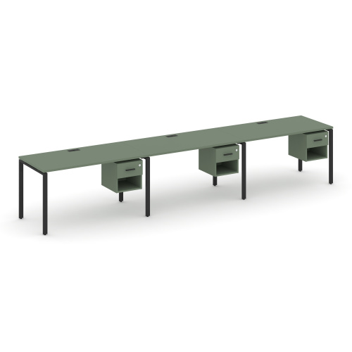 Бенч-система на 3 места с подвесными тумбами Concept CN.ORS-138