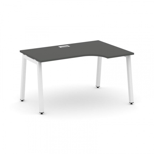 Style Project Стол рабочий эргоном. SN-5A.SPA-022(R) Дуб Наварра/Металл Антрацит 1580*800/980*750 фото 24