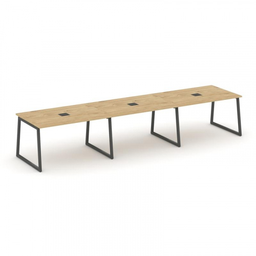 Style Project Стол переговорный SN-4T1.SPRG-022 Акация Лорка/Металл Антрацит/Заглушка Металл Антраци фото 5