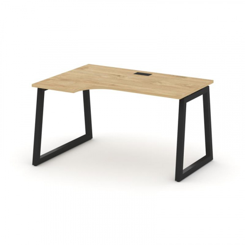 Style Project Стол рабочий эргоном. SN-5T1.SPA-021(L) Акация Лорка/Металл Антрацит/Заглушка Пластик Style Project Стол рабочий эргоном. SN-5T1.SPA-021(L) Акация Лорка/Металл Антрацит/Заглушка Пластик