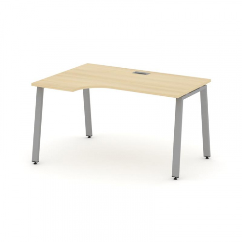 Style Project Стол рабочий эргоном. SN-6A.SPA-011(L) Тиквуд Светлый/Металл Белый 1380*700/980*750 фото 13