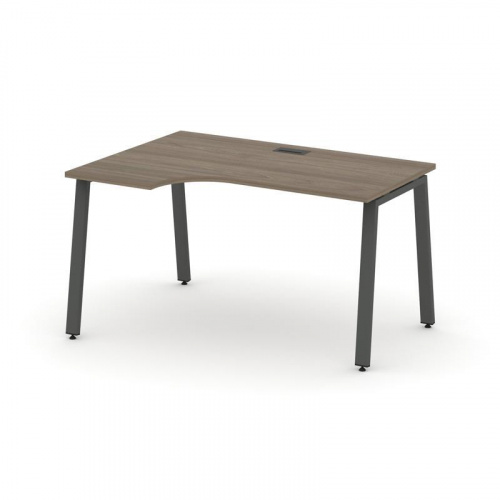 Style Project Стол рабочий эргоном. SN-6A.SPA-011(L) Тиквуд Светлый/Металл Белый 1380*700/980*750 фото 26