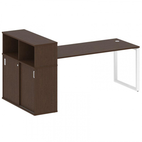 Стол письменный с шкафом-купе на О-обр. м/к Metal System БО.РС-СШК-3.5 фото 4