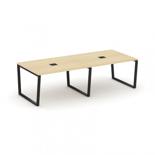 Style Project Стол переговорный SN-6T2.SPRG-044 Акация Лорка/Металл Антрацит/Заглушка Металл Антраци фото 4