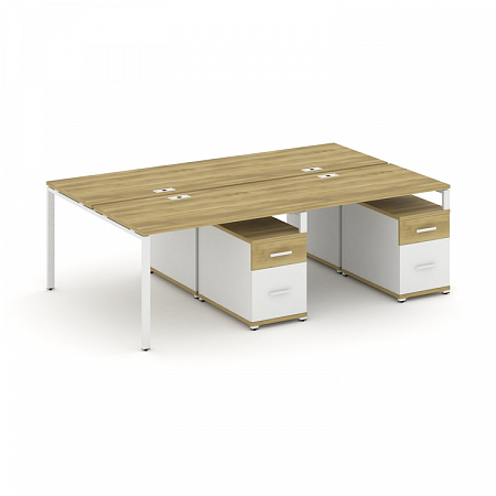 Бенч-система на 4 места с 2 опорными тумбами Concept CN.DRS-322