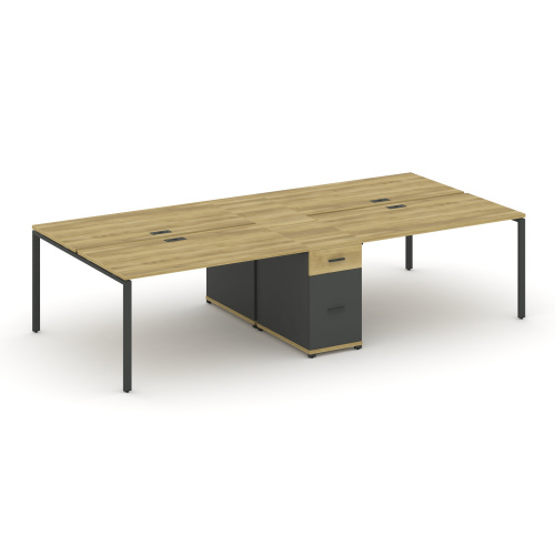 Бенч-система на 4 места с 1 опорной тумбой Concept CN.DRS-423 фото 4