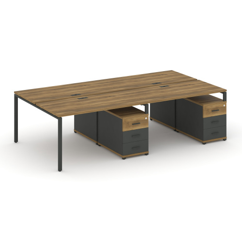 Бенч-система на 4 места с 2 опорными тумбами Concept CN.DRS-319