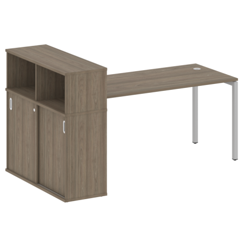 Стол офисный с шкафом-купе на П-обр. м/к Metal System Quattro 40БП.РС-СШК-3.4 фото 3 Стол офисный с шкафом-купе на П-обр. м/к Metal System Quattro 40БП.РС-СШК-3.4 фото 3