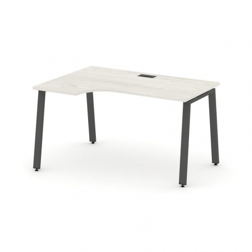 Style Project Стол рабочий эргоном. SN-6A.SPA-011(L) Тиквуд Светлый/Металл Белый 1380*700/980*750 фото 27