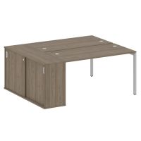 Бенч-система с шкафом-купе на П-обр. м/к Metal System Quattro 40БП.РС-СШК-1.3